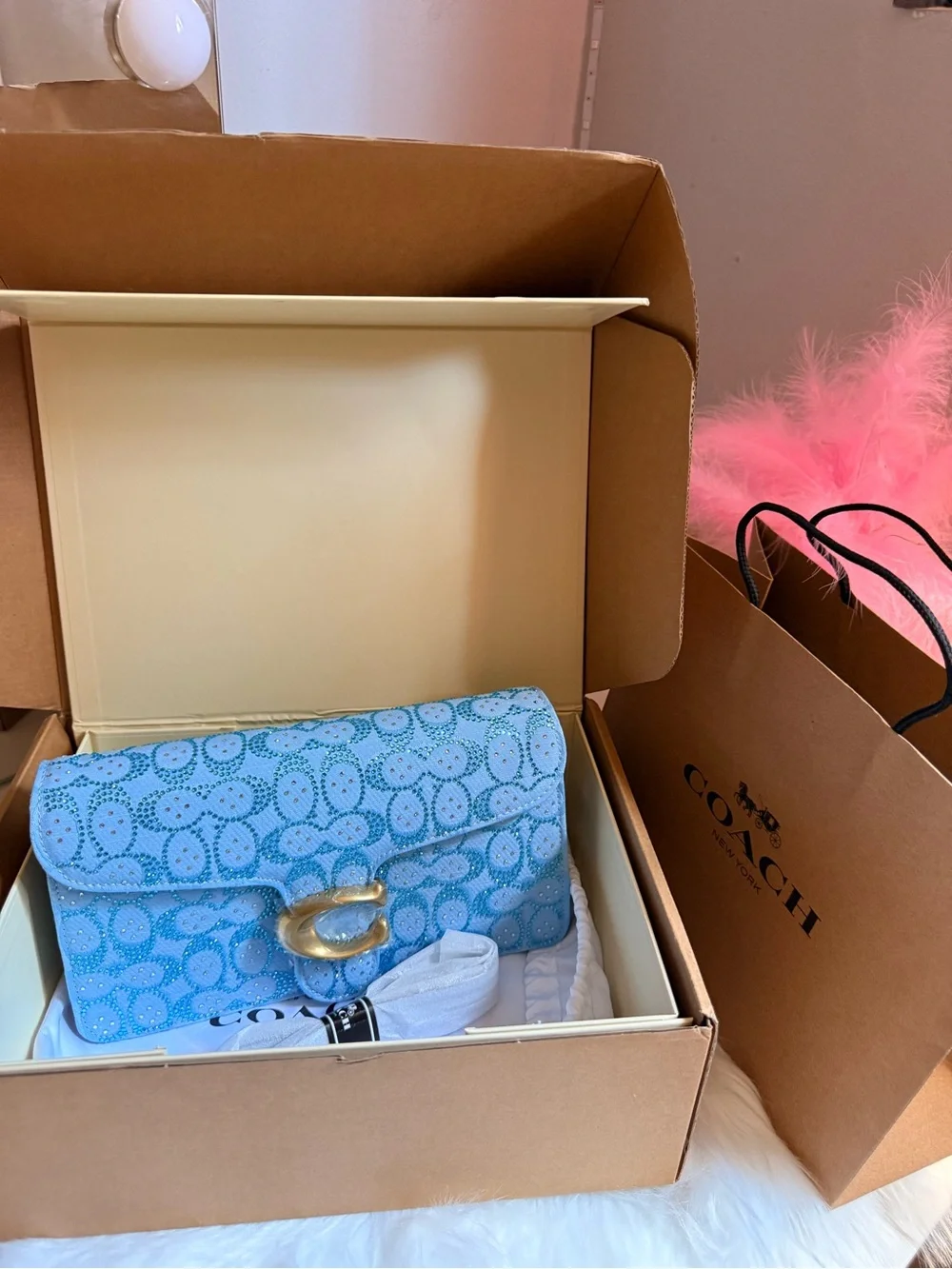 Coach light blue