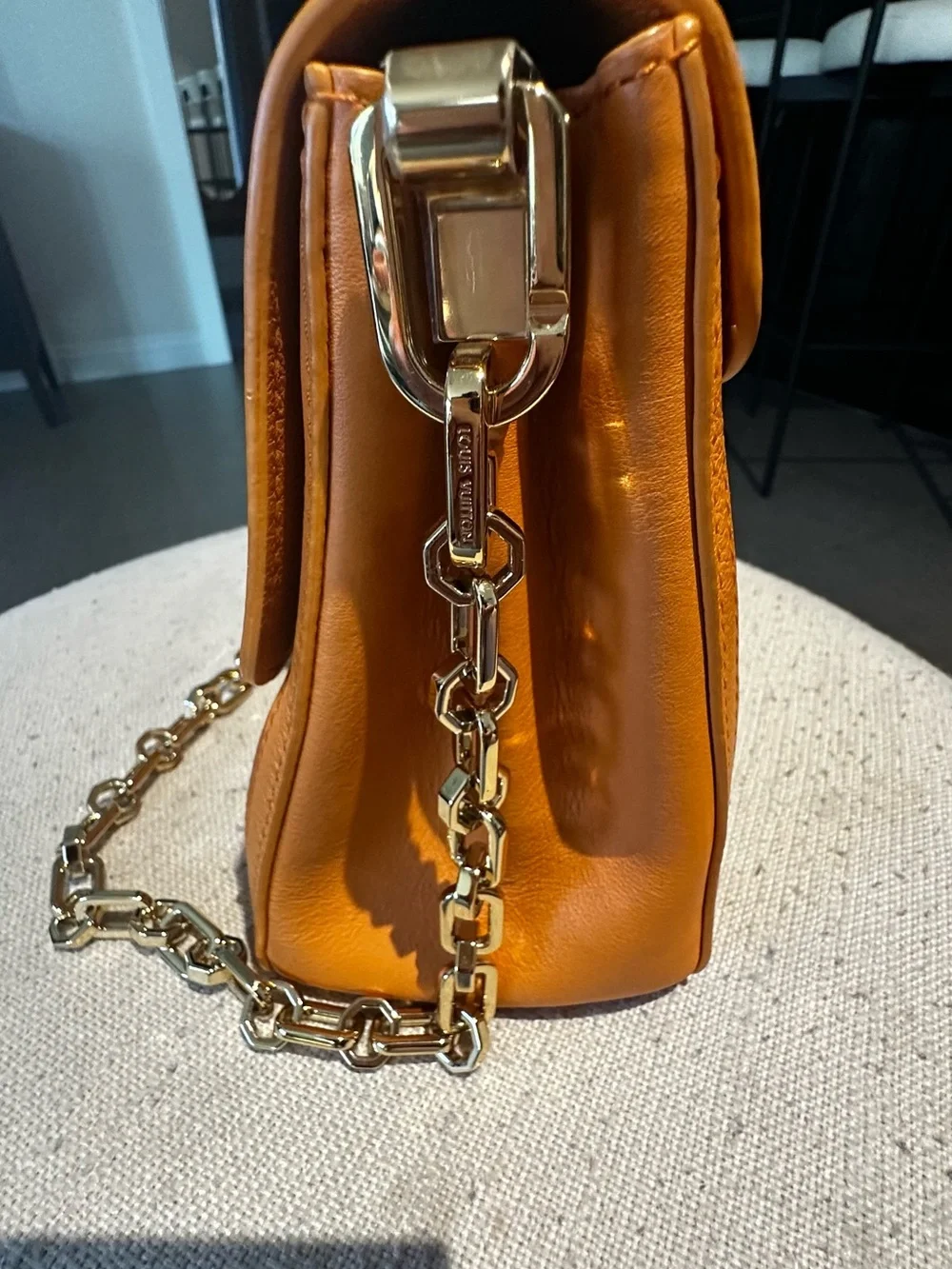 Louis Vuitton Dauphine Soft Orange Leather Bag