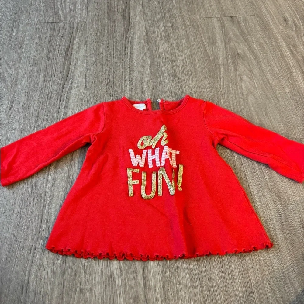 Mud Pie Kids Red Shirt with Gold Accents