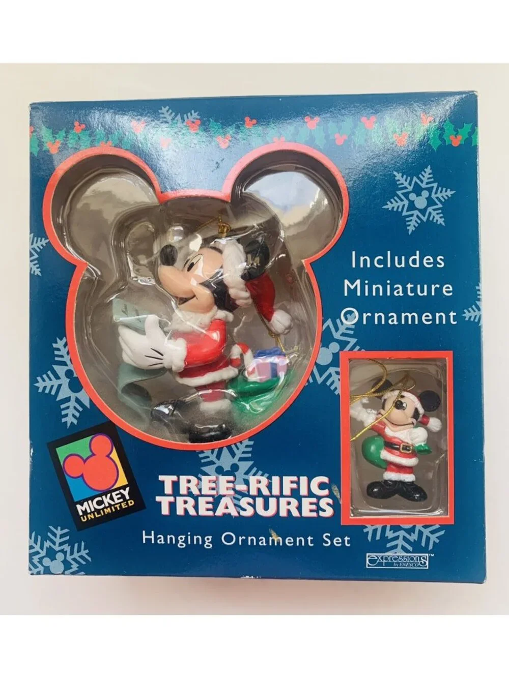 Disney Mickey Tree Rific Treasures Hanging Ornament  With Mini Ornament
