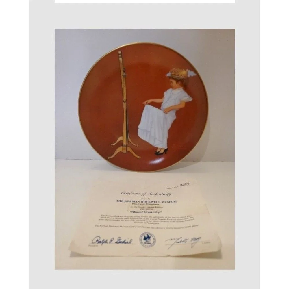 Almost Grown Up Norman Rockwell American Family Series 3809 Collector Plate Vtg