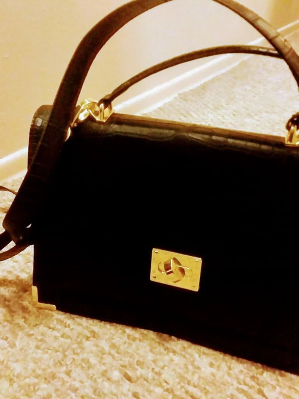 IMAN black leather
