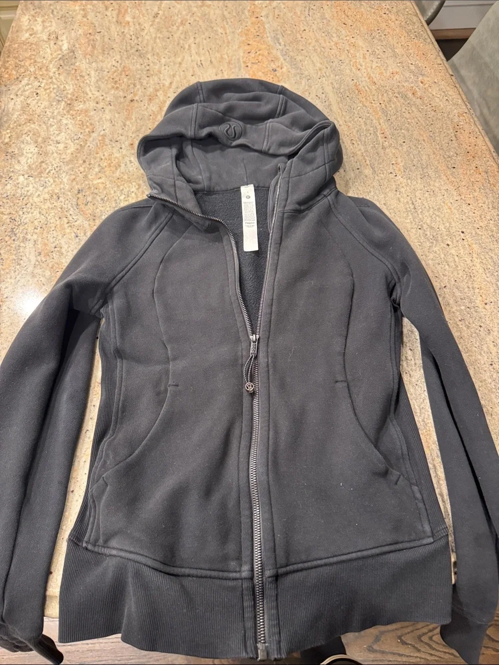 lululemon athletica Black Full-Zip Hooded Bomber Jacket