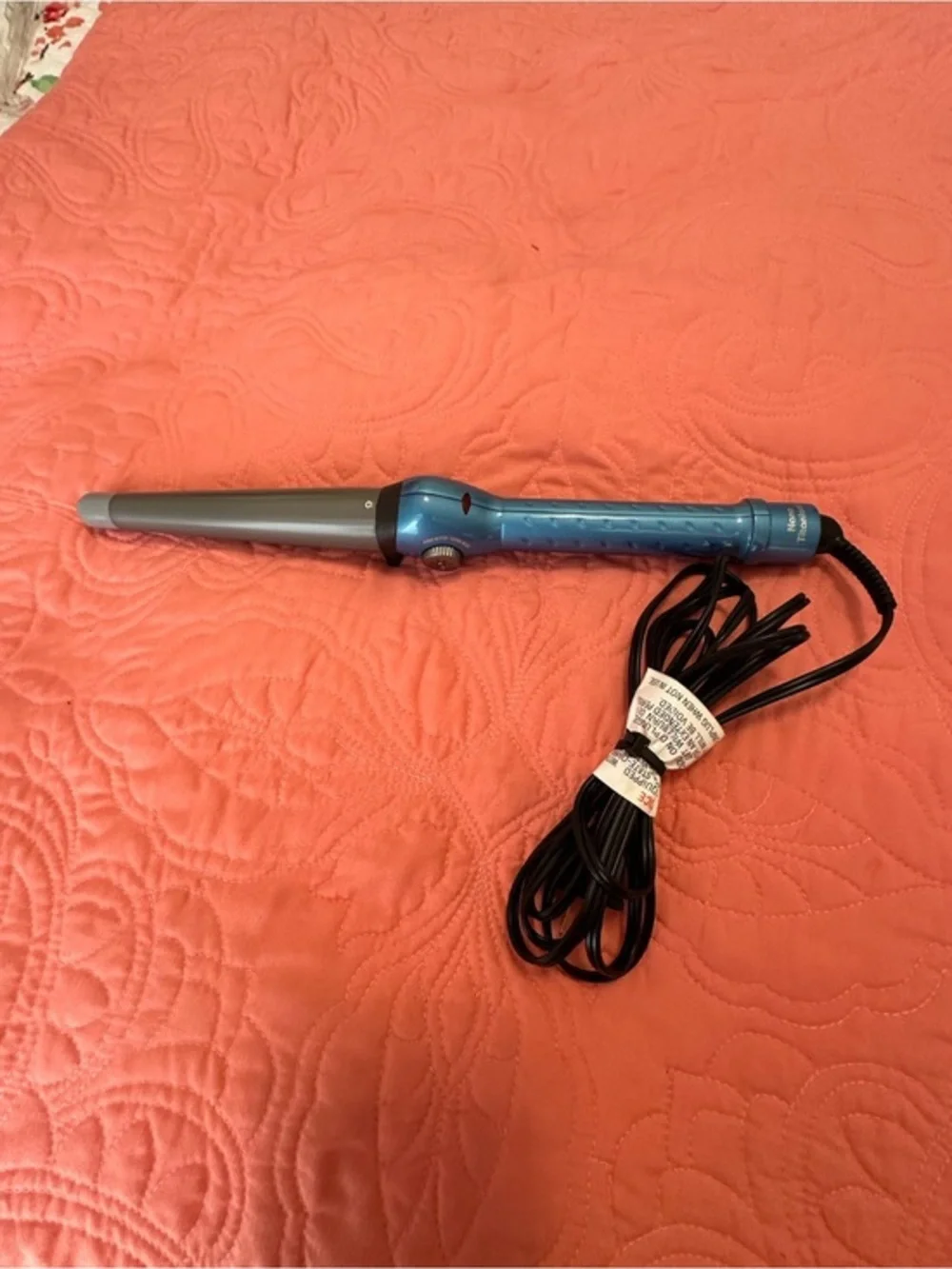 Blue Tapered Curling Wand