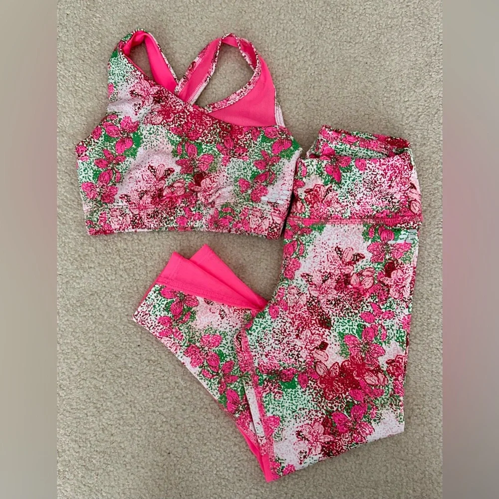 BCG, Legging,With Cutout & Matching Sports Bra NWOT SIZE 7 Girls