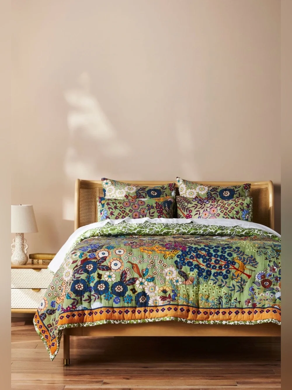Anthropologie The Printed Textured Cotton Quilt Collection, Full