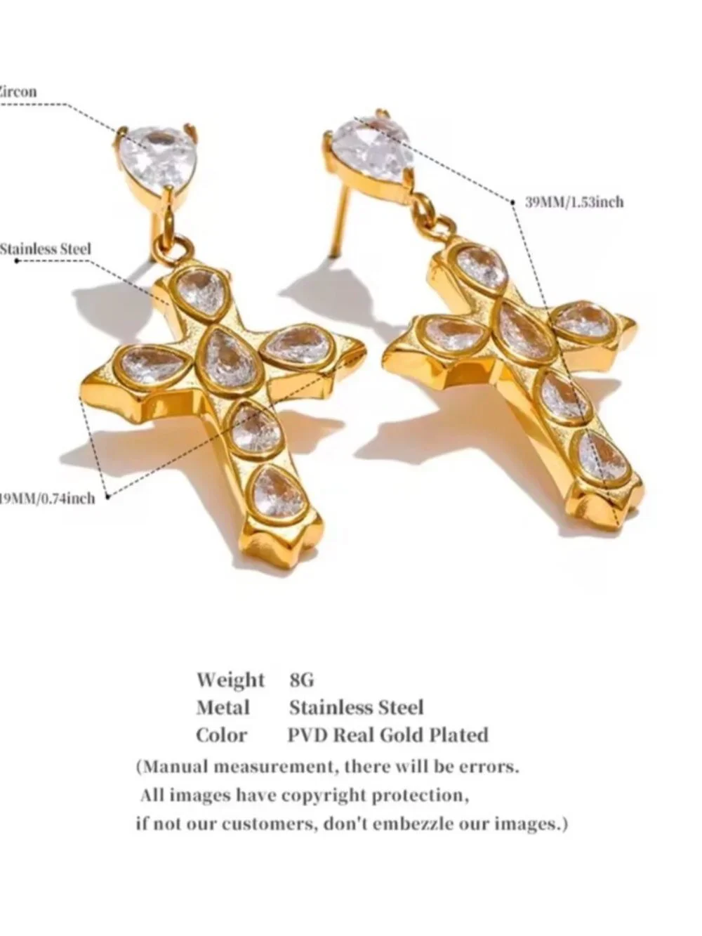 Anthropologie gold tone