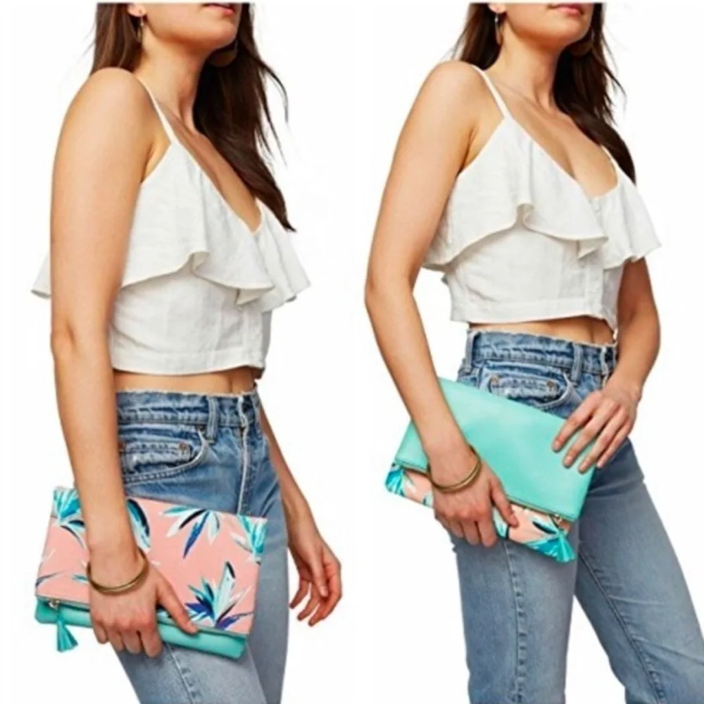 Rachel Pally Reversible Clutch Birds of Paradise