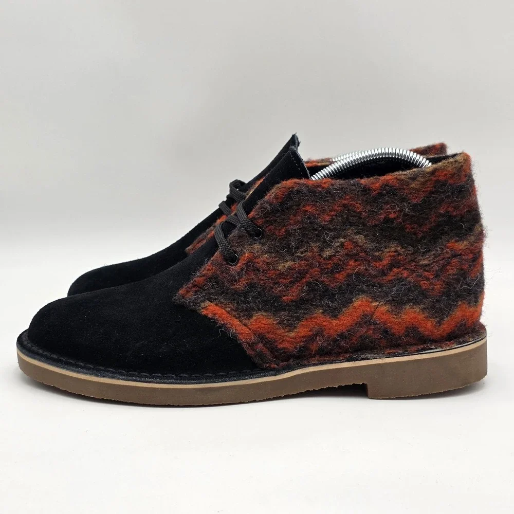 Clarks Bushacre 3 Men's Size 9 Black Suede Chukka Boot Lace-Up Casual Shoes