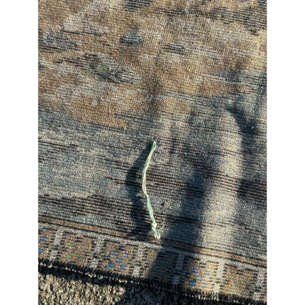 Vintage Italy Velvet Wall Rug Nautical Ship Lighthouse Scene 58x38