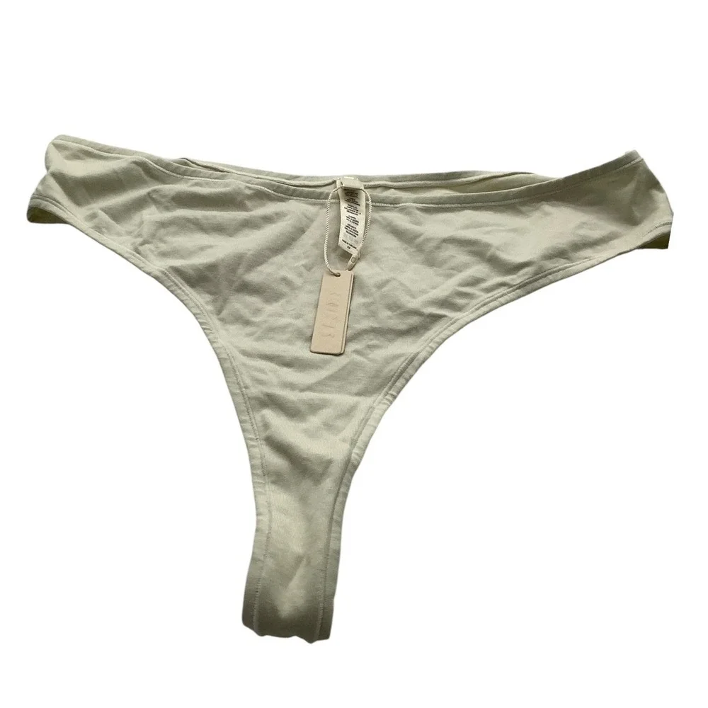 SKIMS Cotton Jersey Cheeky Tanga Bone Neutral Underwear Womens Size‎ 4X NEW