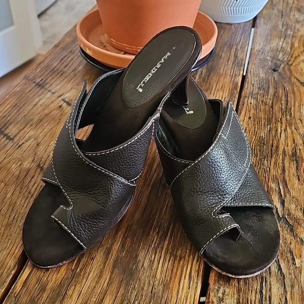 A. MARINELLI Freeman‎ Brown Heeled Sandal Size 9