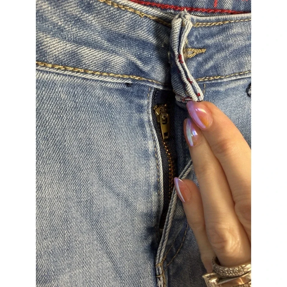Gogo Jeans Mid Rise Ankle Distressed Stretch Jeans Women's Size 9