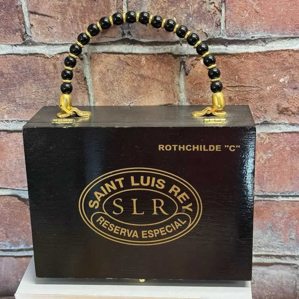 Saint‎ Luis Rey Reserva Especial Empty Wood Cigar Box Rothchilde C Beaded Handle