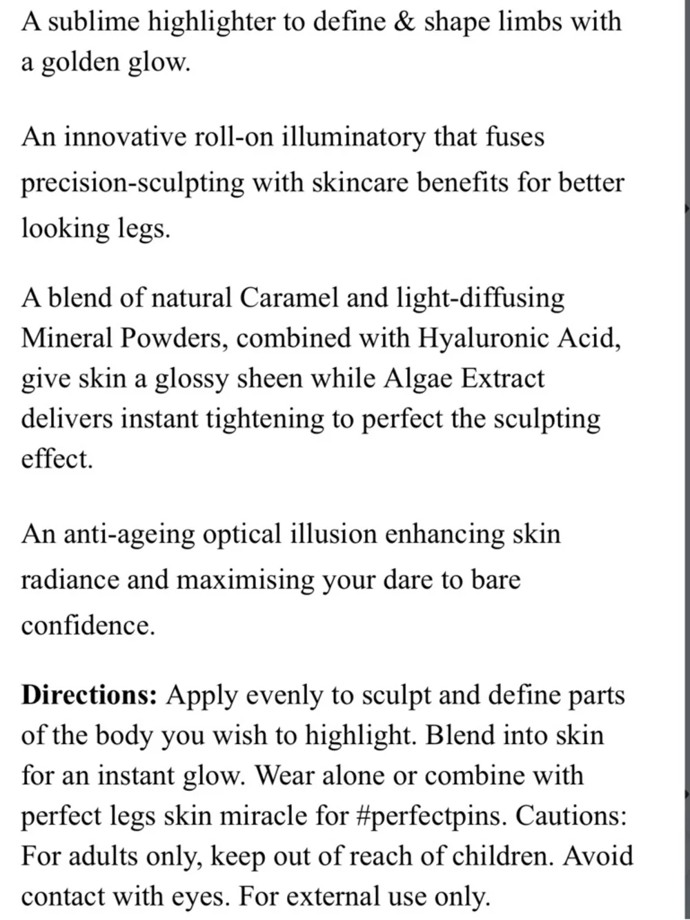 This Works creamy leg
