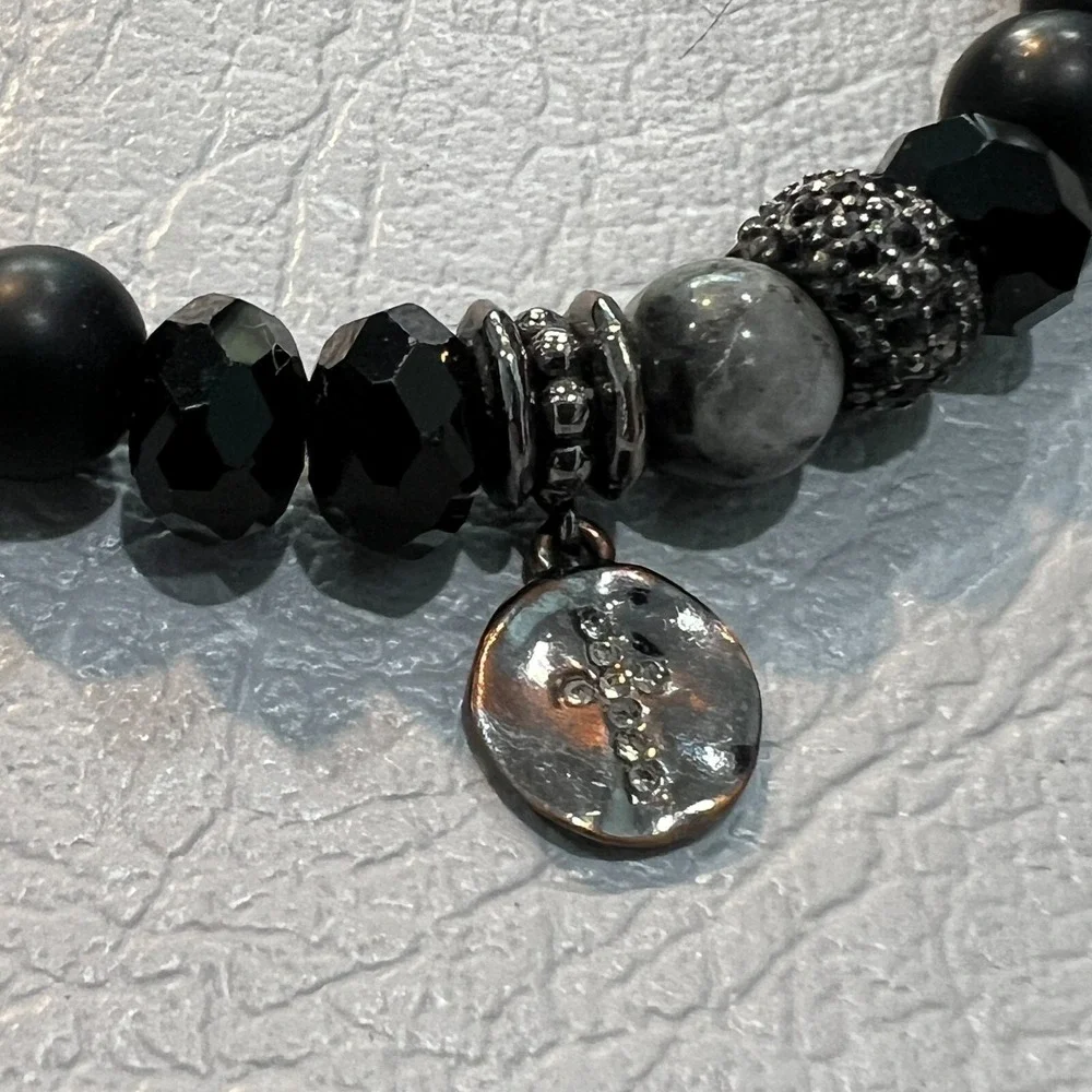 N/A black beaded