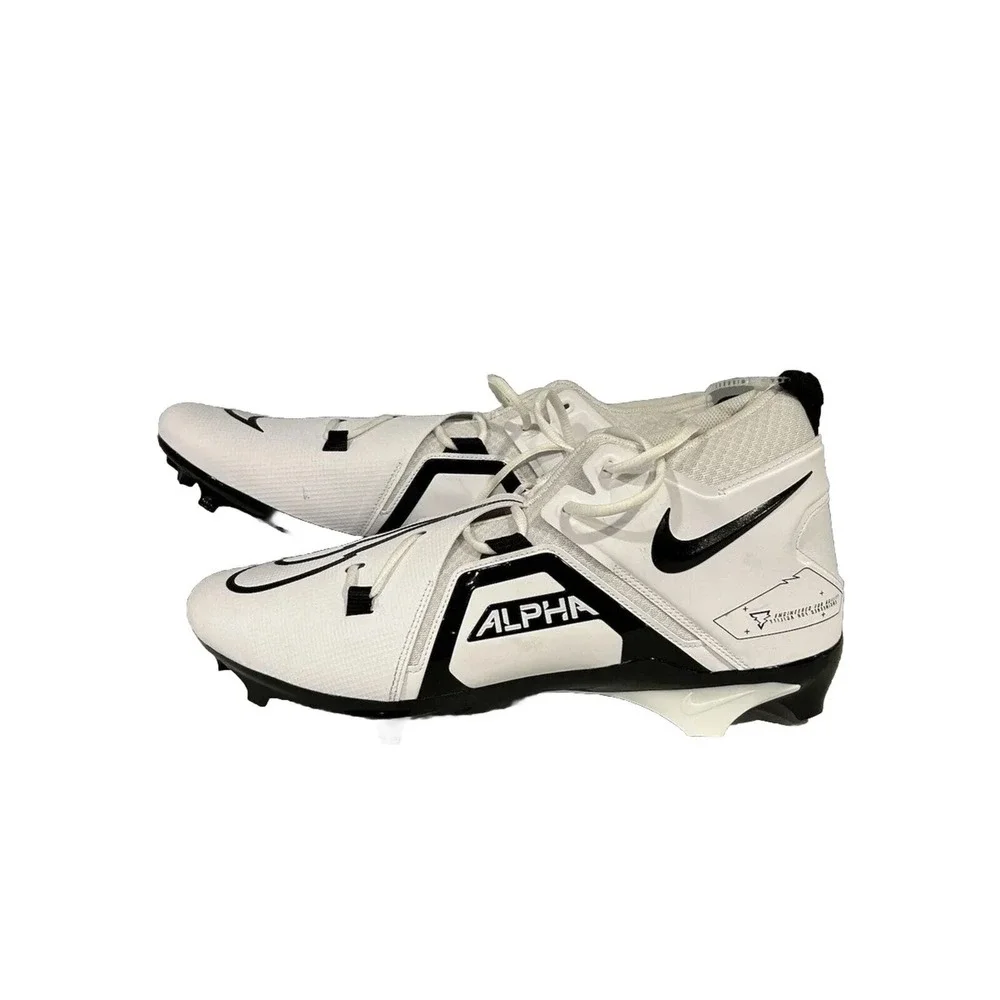 Nike Alpha Menace Pro 3 Football Cleats Men's Size 18 White Black CT6649-100‎