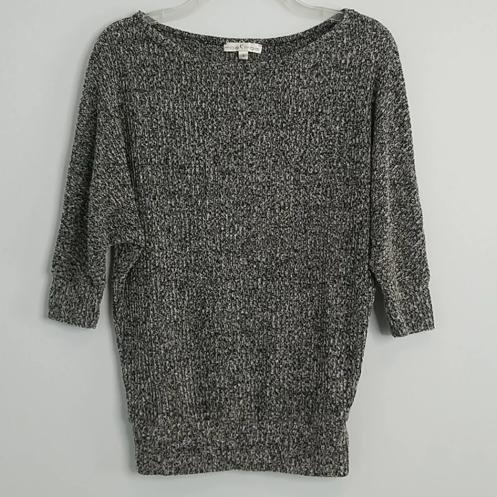 Moa Moa black & white knit top Small