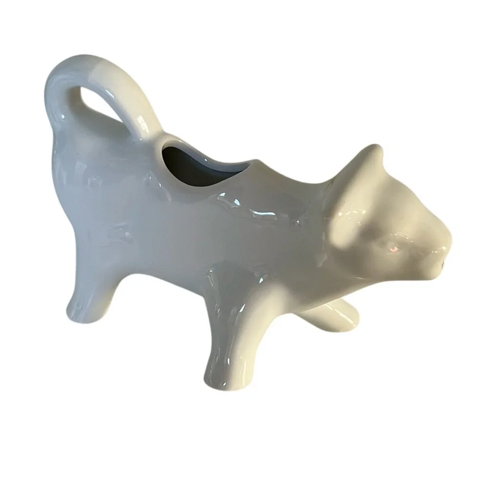 Fitz and Floyd Everyday‎ White Porcelain Cow Creamer