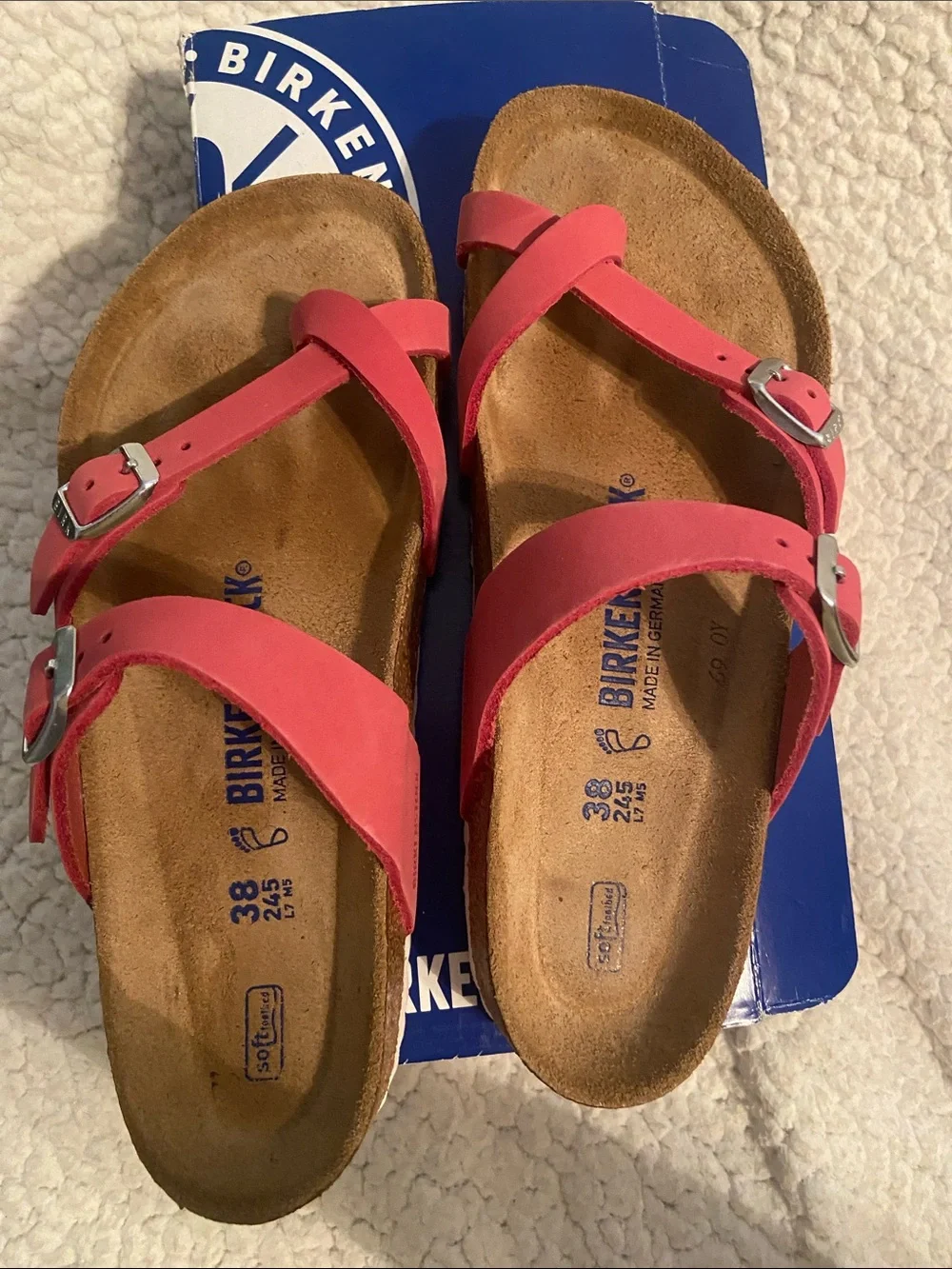 Birkenstock bright red