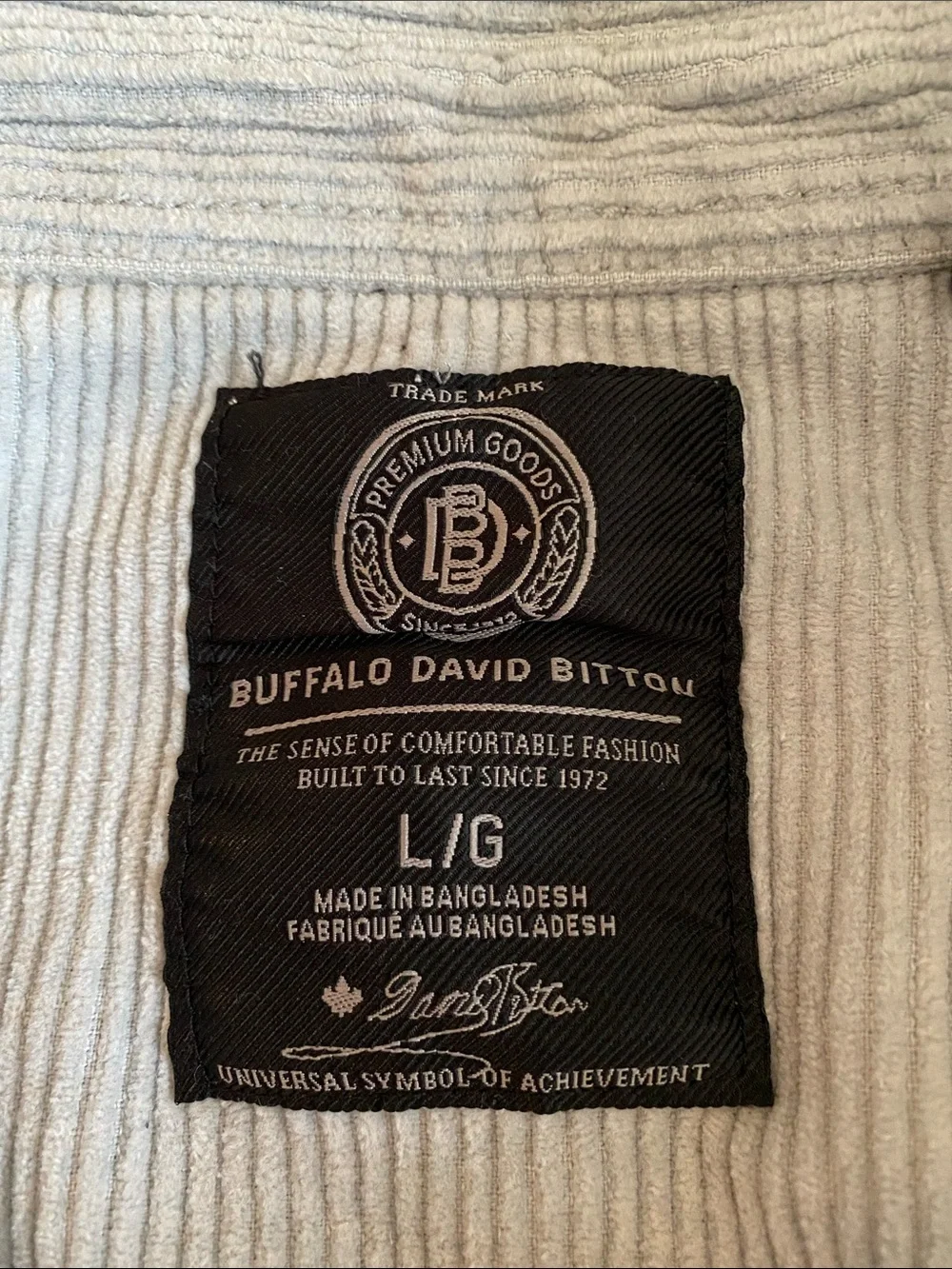 Buffalo David Bitton soft corduroy