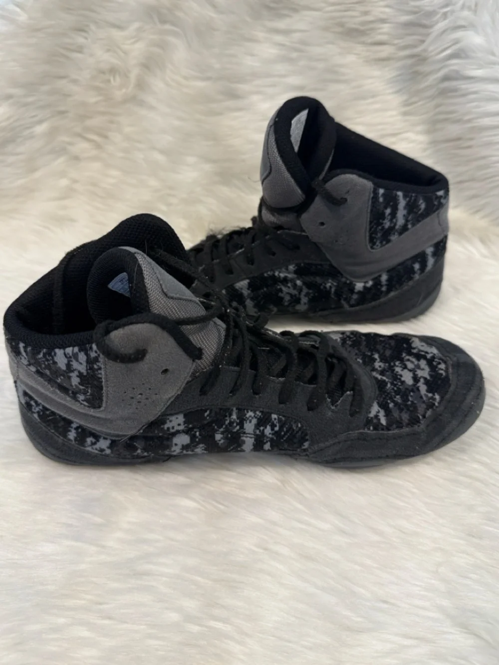 Asics Snapdown 2 Men's Wrestling Shoes  Camo Black/Grey Size 9 Lace