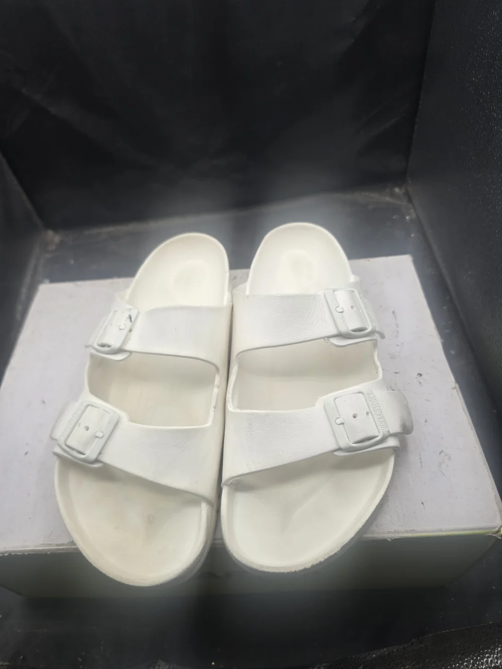 Birkenstock White Double-Strap Men's Slip-On Sandals