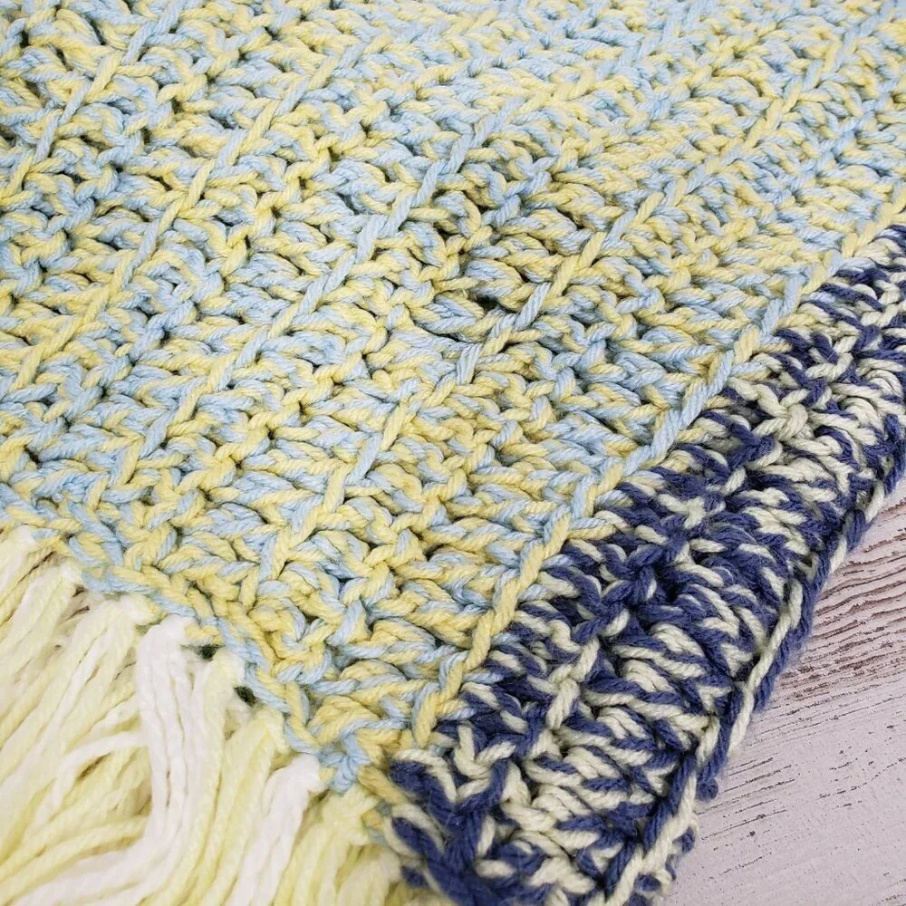 Handmade multicolor crocheted