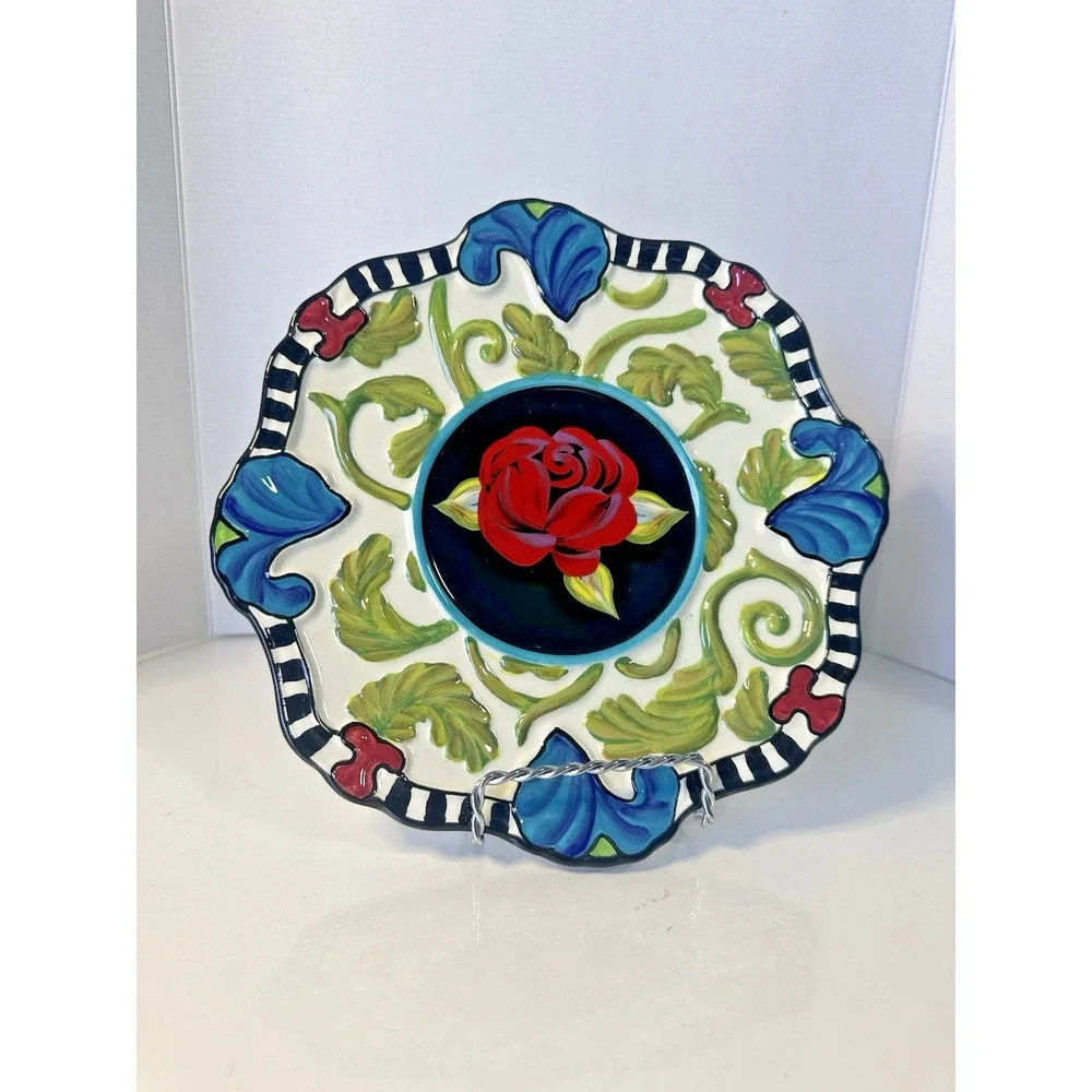 Certified International Salad Plate Classic Rose by Joyce Shelton 8.5