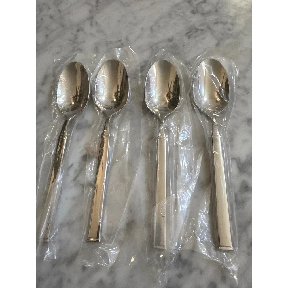 Hampton Forge Signature Tableau 18/10 Stainless Teaspoons Set of 4 Glossy HSVTAB