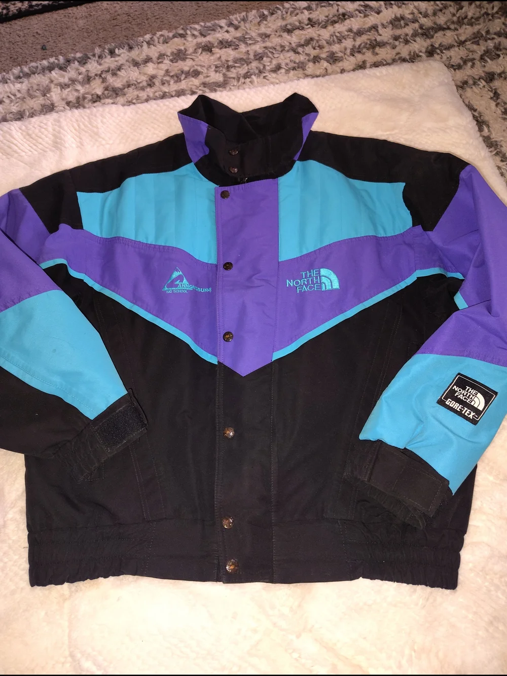The North Face Men’s Black Purple Teal Ski Jacket