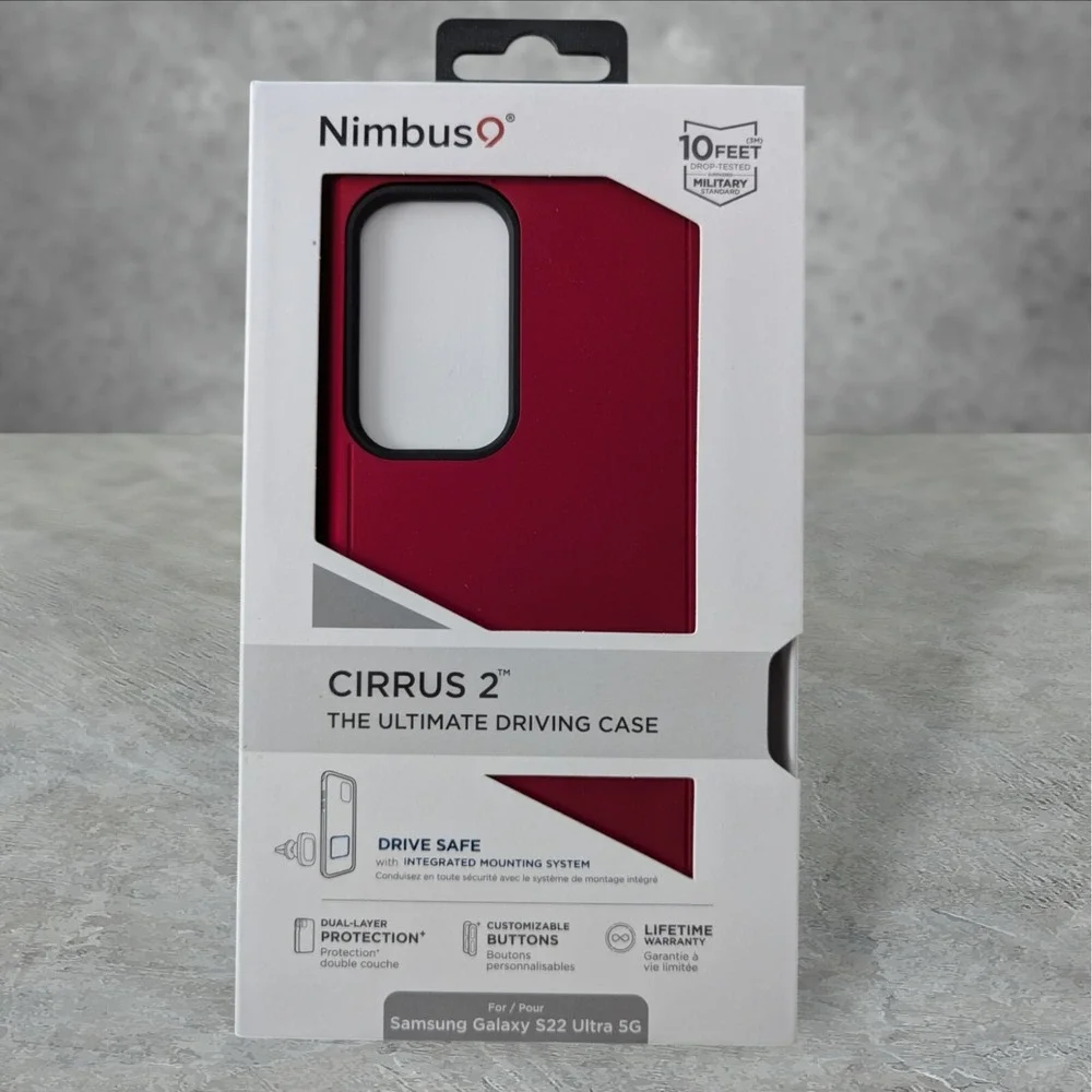 G7. Nimbus9 Cirrus 2 Case for‎ Samsung Galaxy S22 Ultra 5G Red See Description