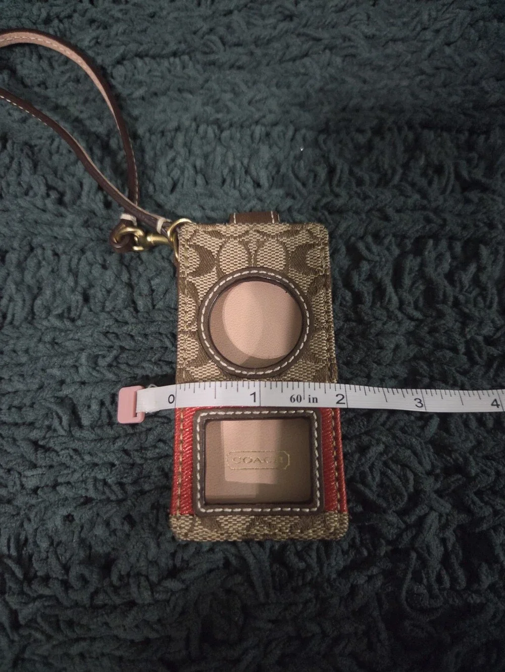 Coach monogram wristlet