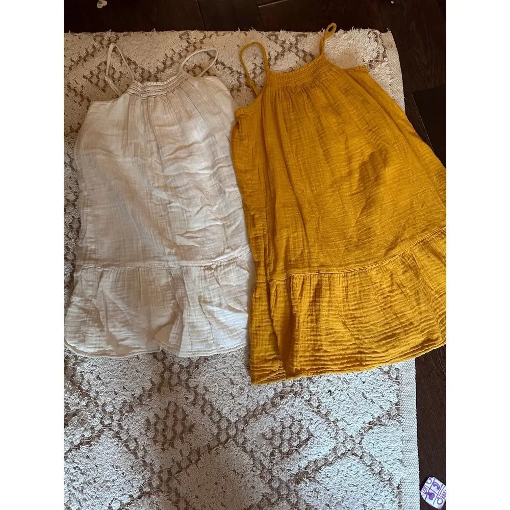 Old‎ navy play sundresses mustard yellow ivory