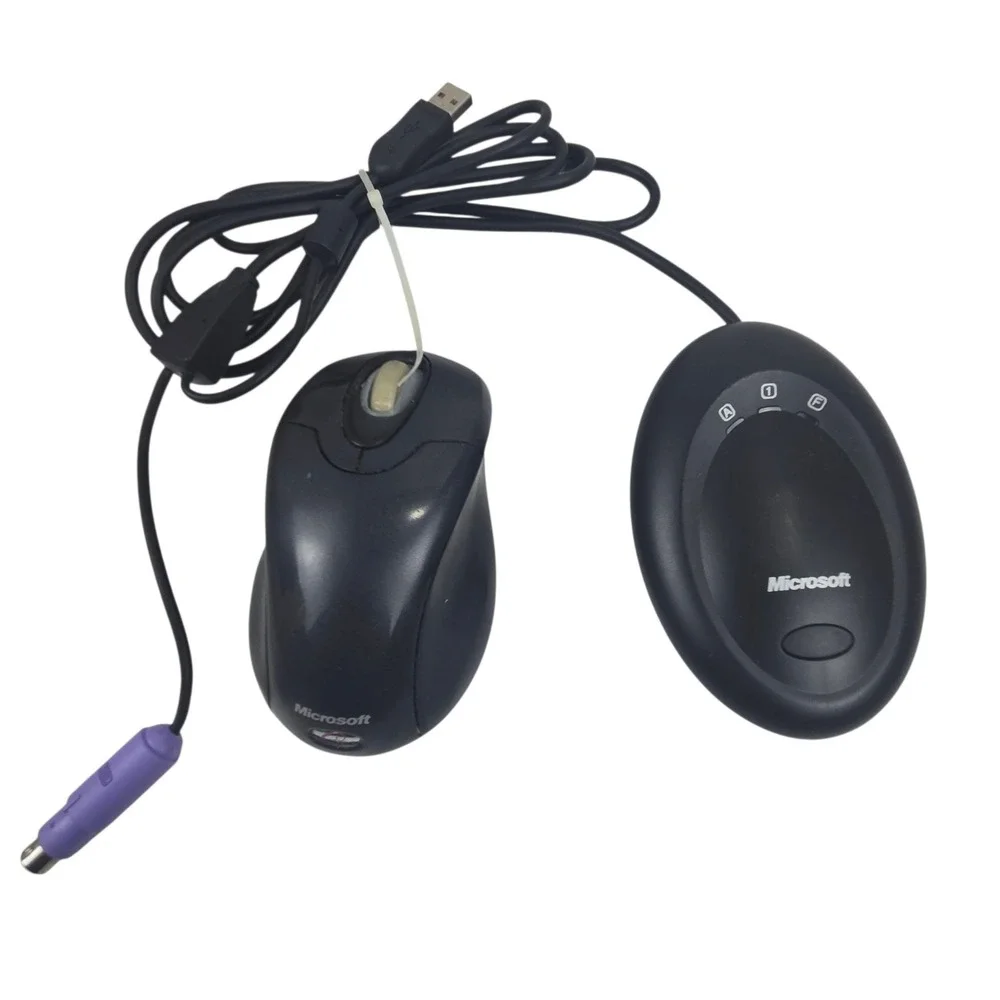 Microsoft Wireless Optical Mouse‎ 2.0 Model 1008 w Receiver 1019 Vintage Tech