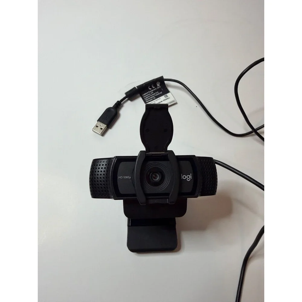 Logitech 1080p HD Webcam with Camera Cover and USB-A