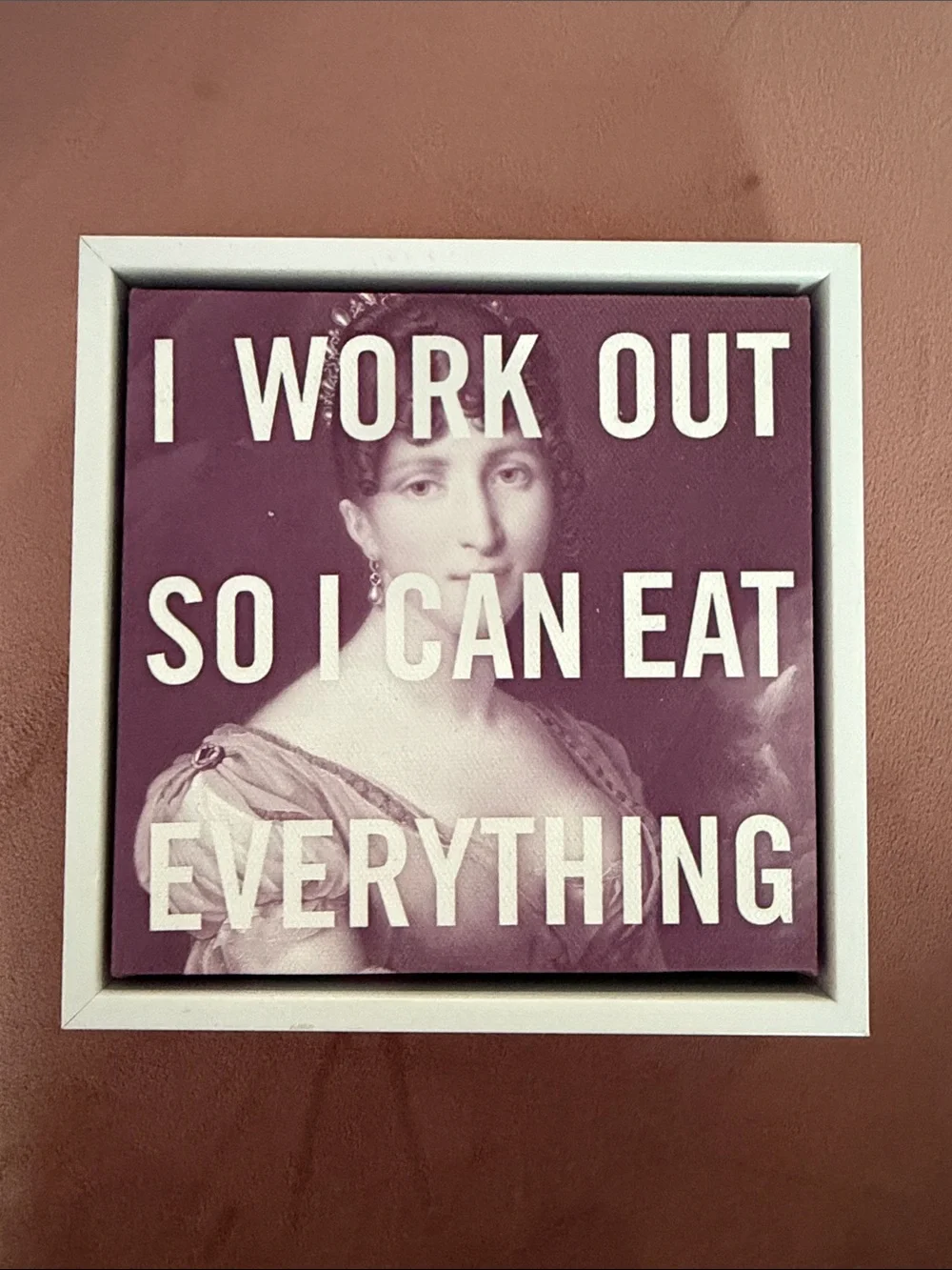 I Work Out So I Can Eat Everything Wall Art - Purple