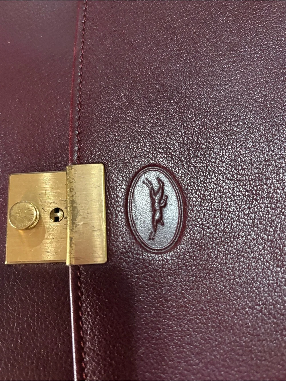 Longchamp structured burgundy