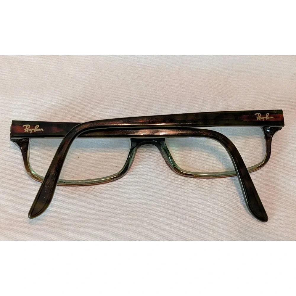 Ray-Ban‎ Eyeglasses Frames Only RB5187 2445 Brown Rectangular Full Rim 50-16-140