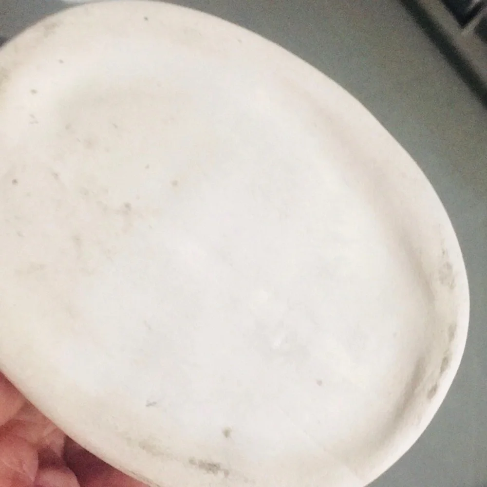 Vintage MCM White Ceramic Floral Fan Vase