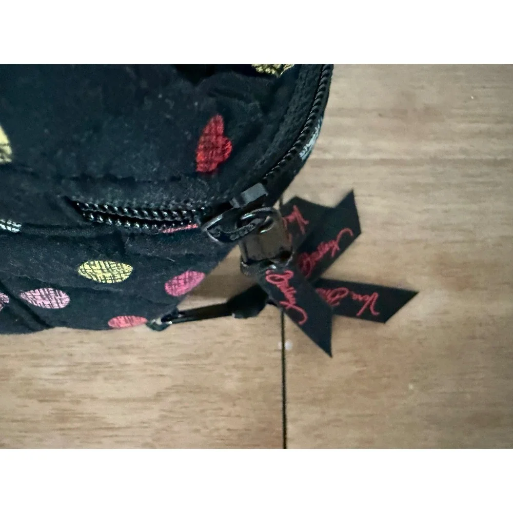 Vera Bradley Quilted Havana Dots Black Makeup Bag Polka Dot Travel Organizer