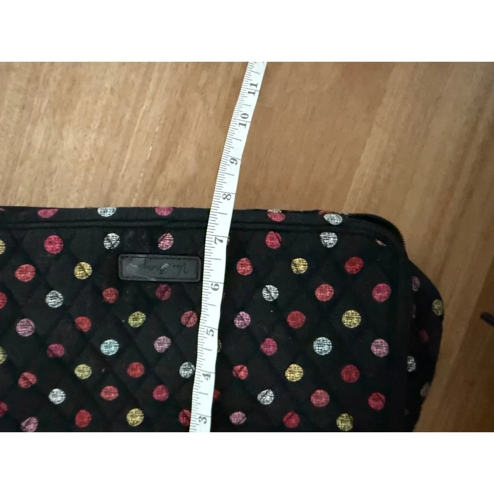 Vera Bradley Quilted Havana Dots Black Makeup Bag Polka Dot Travel Organizer