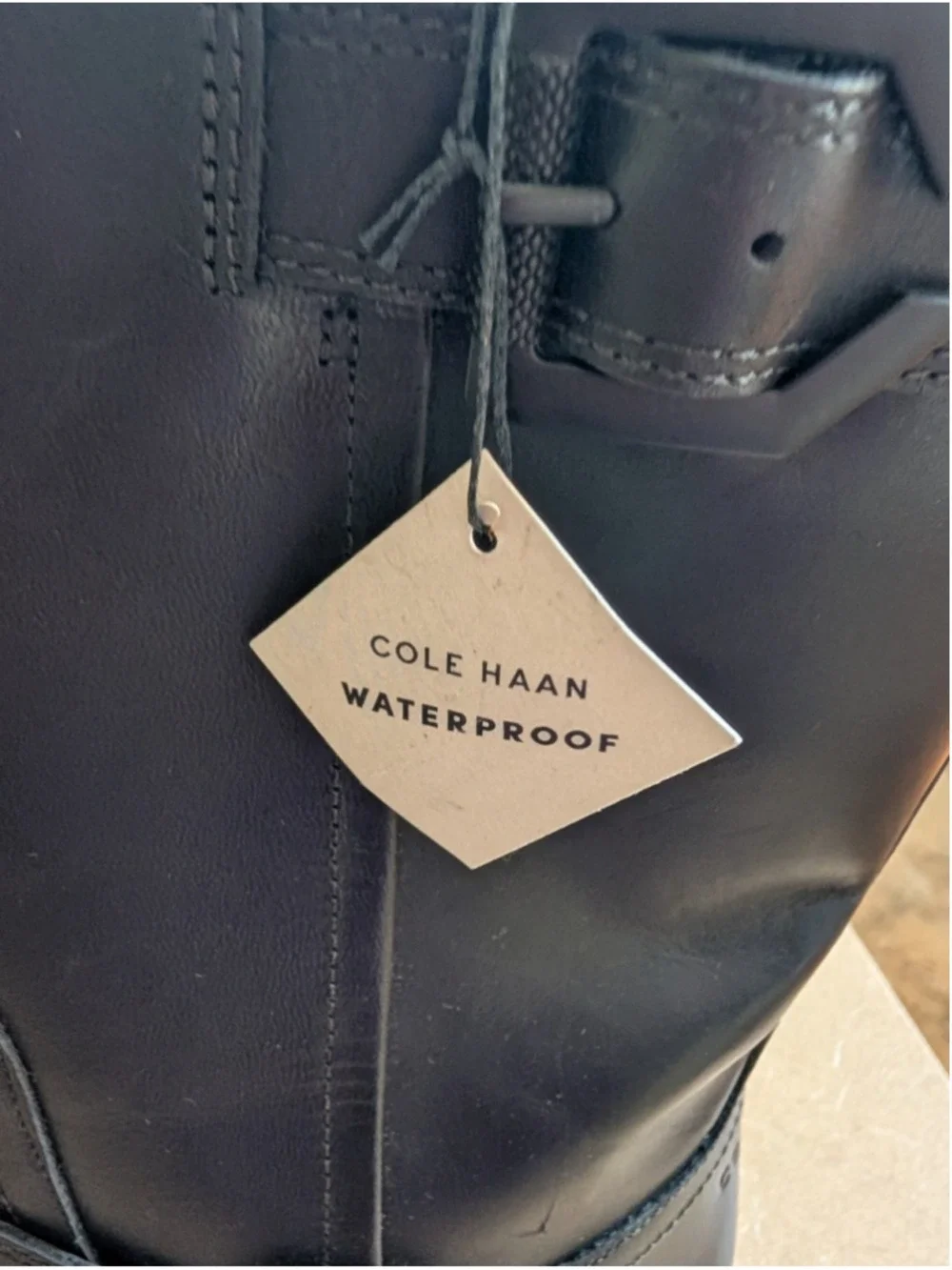 Cole Haan Millbridge Moto Waterproof Boots Black Women's Size 6B
