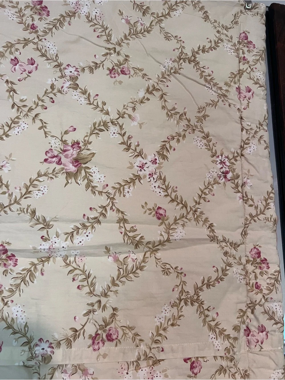 Handmade Floral Patchwork Quilted pillowcases Pink and Cream Standard, Set of 2