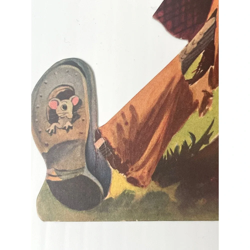 Vintage Halloween Die Cut – Scarecrow, Owl, and Pumpkin Decoration