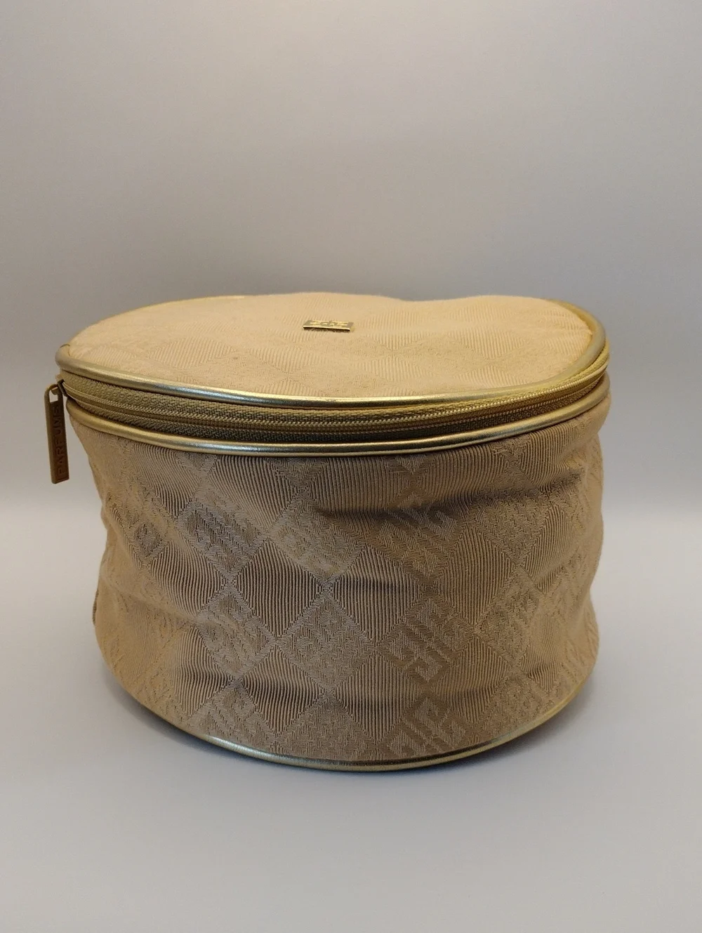 Vintage Givenchy Organza Parfums Cylindrical Cosmetic Toiletry Travel Bag