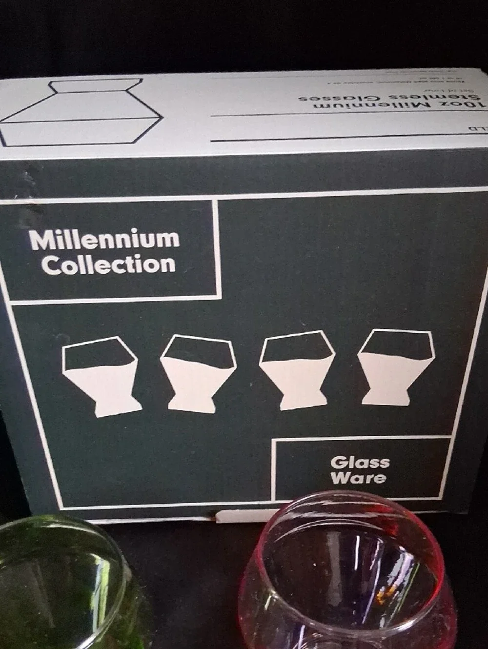 Yield Millenium Collection - 4 Bar Rocks Glass Set - Green Purple Pink Amber