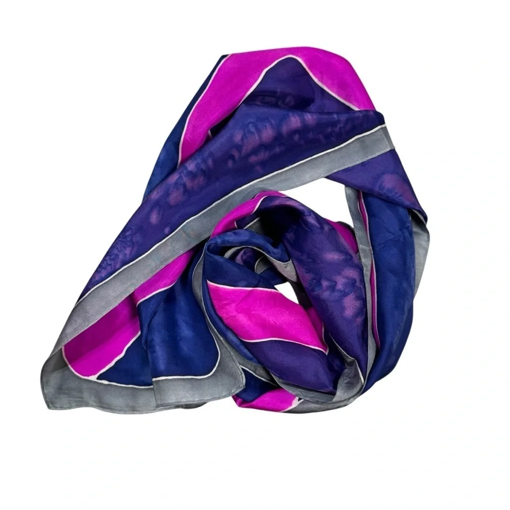 Hand-Dyed Silk Rectangle Scarf 12'' x 58''