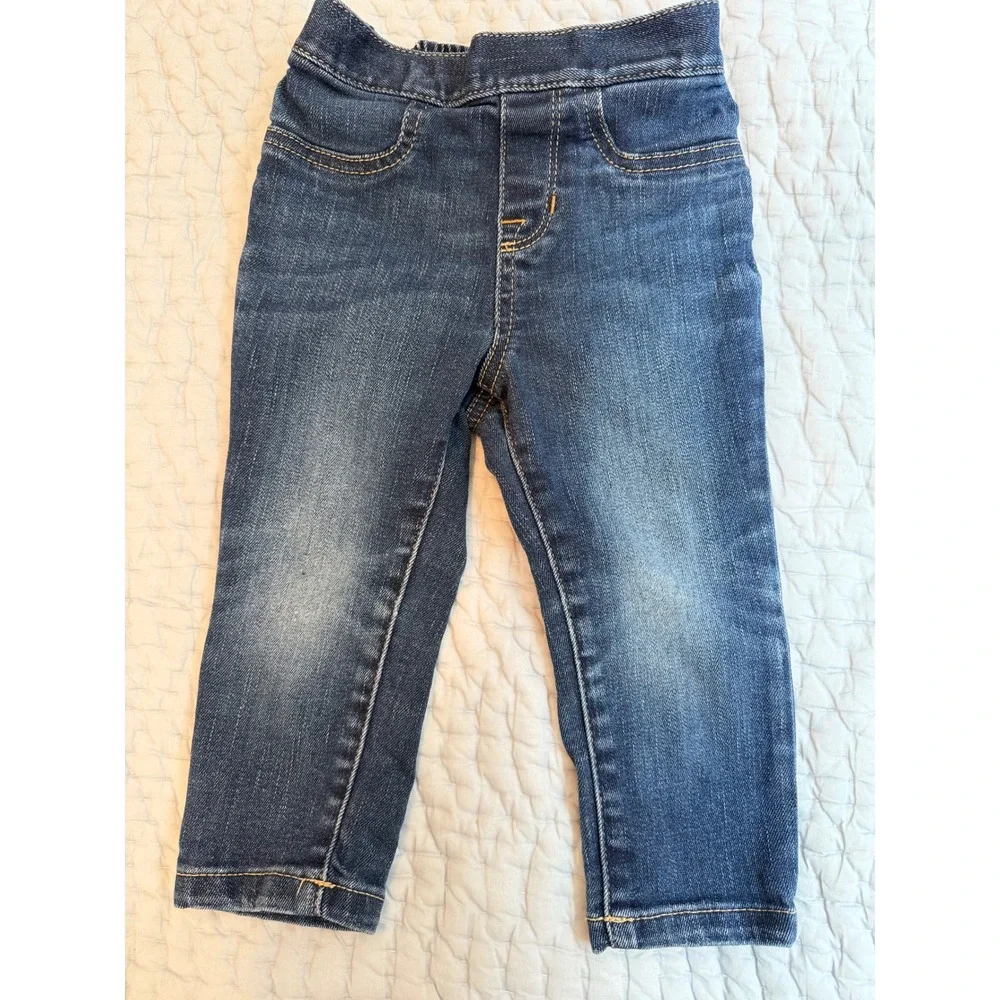Ralph Lauren Toddler Boys Blue Denim Pull On Jeans 24M Elastic Waist Stretch