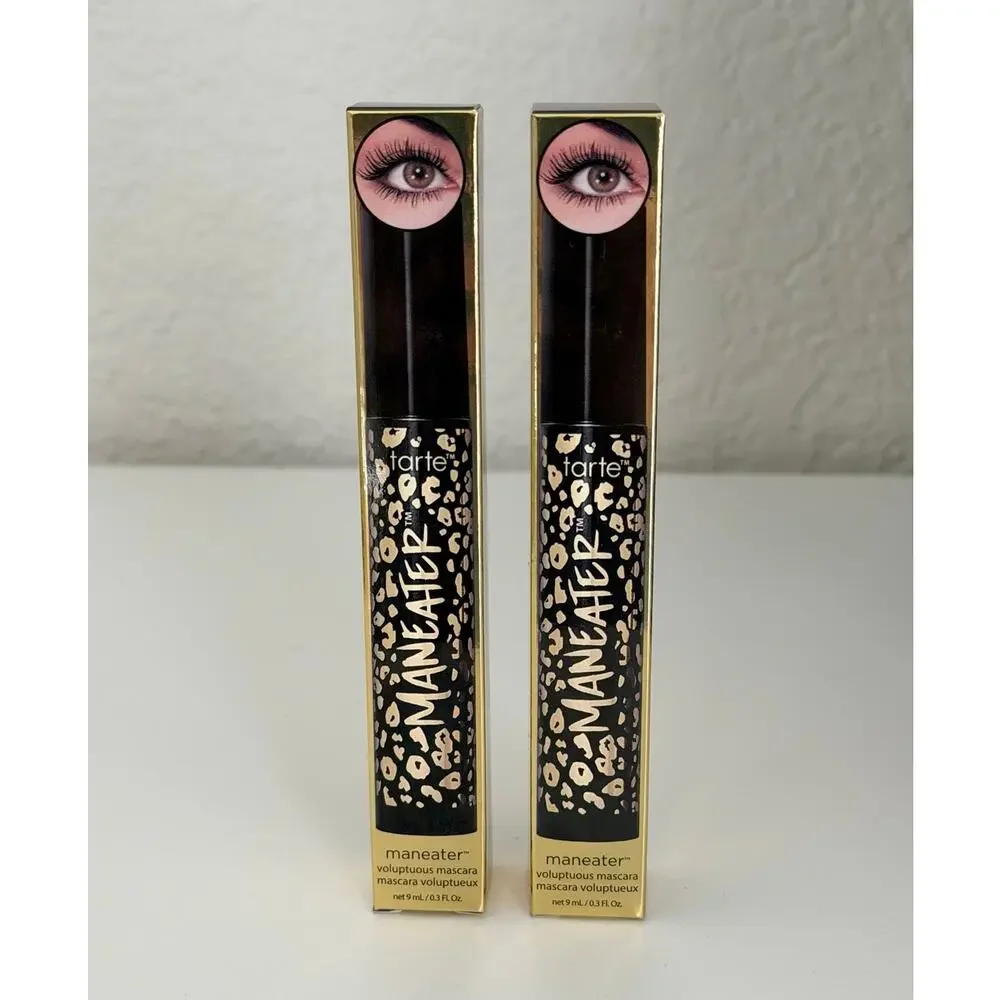 Tarte Maneater Voluptuous Mascara 2 PACK, FULL SIZE Black New in Box